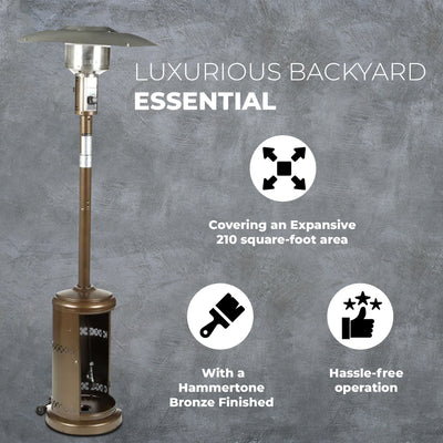 Four Seasons Courtyard 40,000 BTU Steel Patio Heater, Bronze Finish (Open Box) - VMInnovations