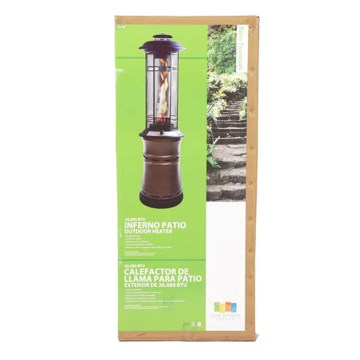 Four Seasons Courtyard Inferno 36,000 BTU Steel Outdoor Patio Heater, Bronze