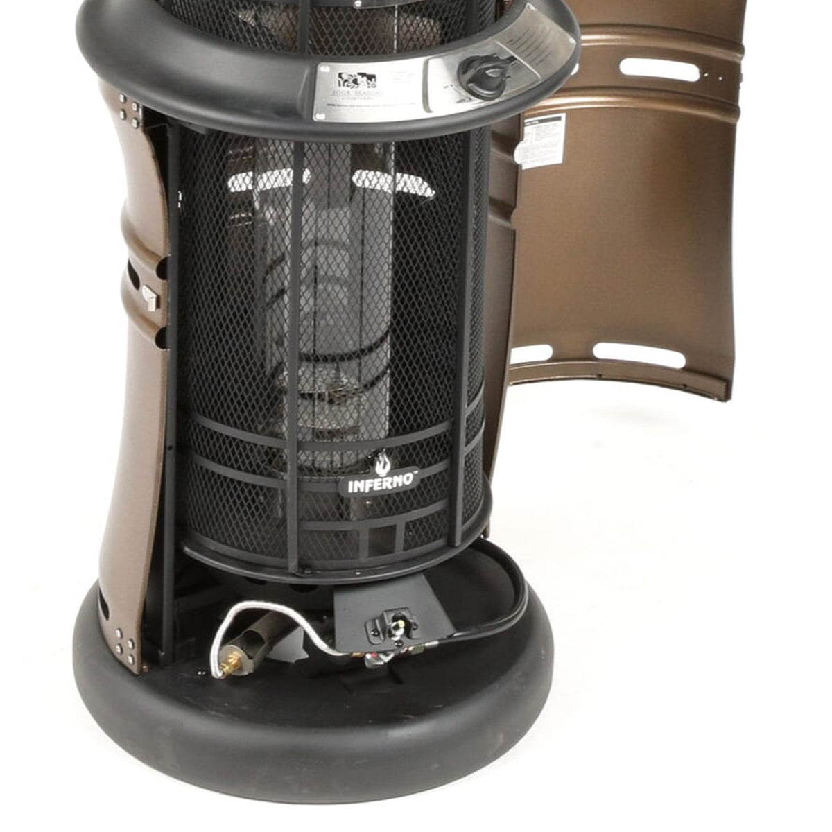 Four Seasons Courtyard Inferno 36,000 BTU Steel Outdoor Patio Heater, Bronze - VMInnovations