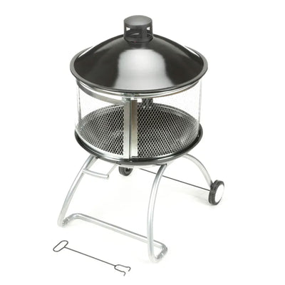 Four Seasons Courtyard 28" Portable Fire Pit with Sliding Door Design(For Parts) - VMInnovations