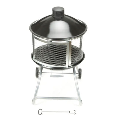 Four Seasons Courtyard 28" Portable Fire Pit with Sliding Door Design(For Parts) - VMInnovations
