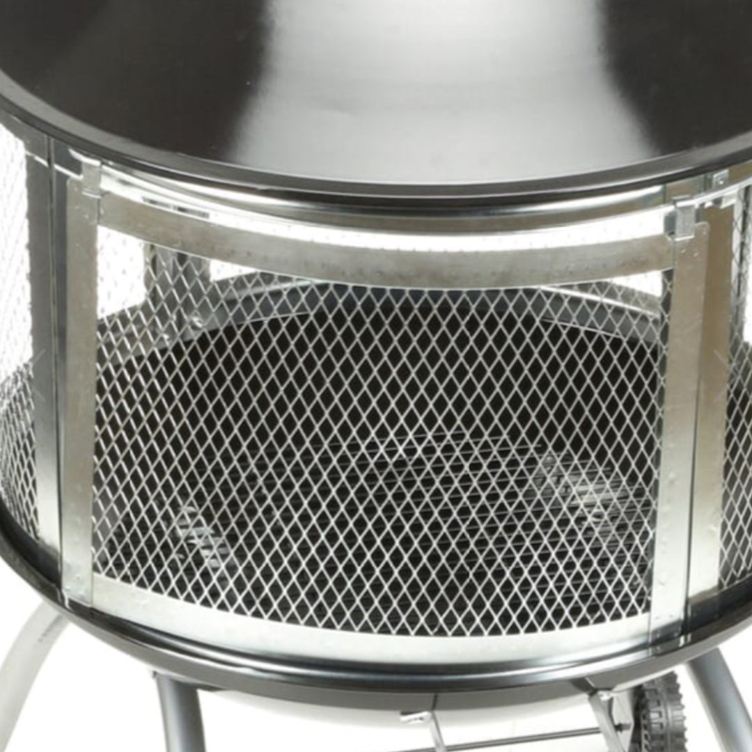 Four Seasons Courtyard 28" Portable Fire Pit with Sliding Door Design (Used) - VMInnovations