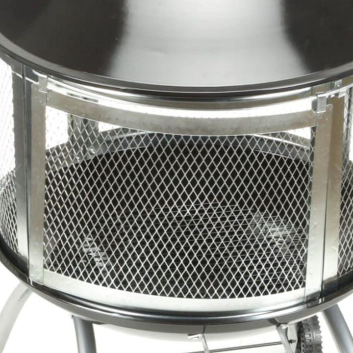 Four Seasons Courtyard 28" Portable Fire Pit with Sliding Door Design (Used) - VMInnovations