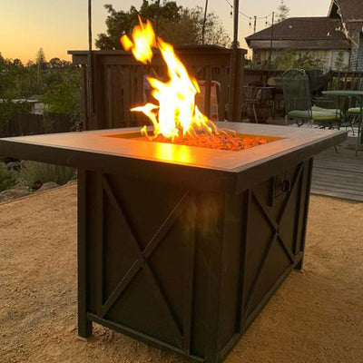 Four Seasons Courtyard Gas Fire Pit Table with Stainless Steel Burner (Open Box) - VMInnovations