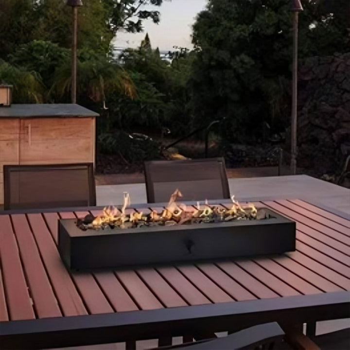 Four Seasons Courtyard 10,000 BTU Gas 14' Stainless Steel Fire Pit (Open Box) - VMInnovations