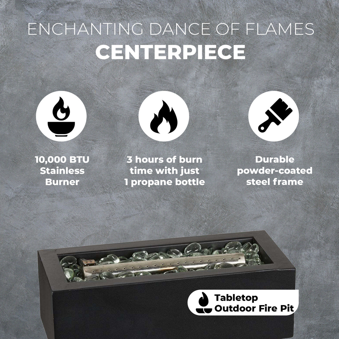 Four Seasons Courtyard 10,000 BTU Gas 14' Stainless Steel Fire Pit (Open Box) - VMInnovations