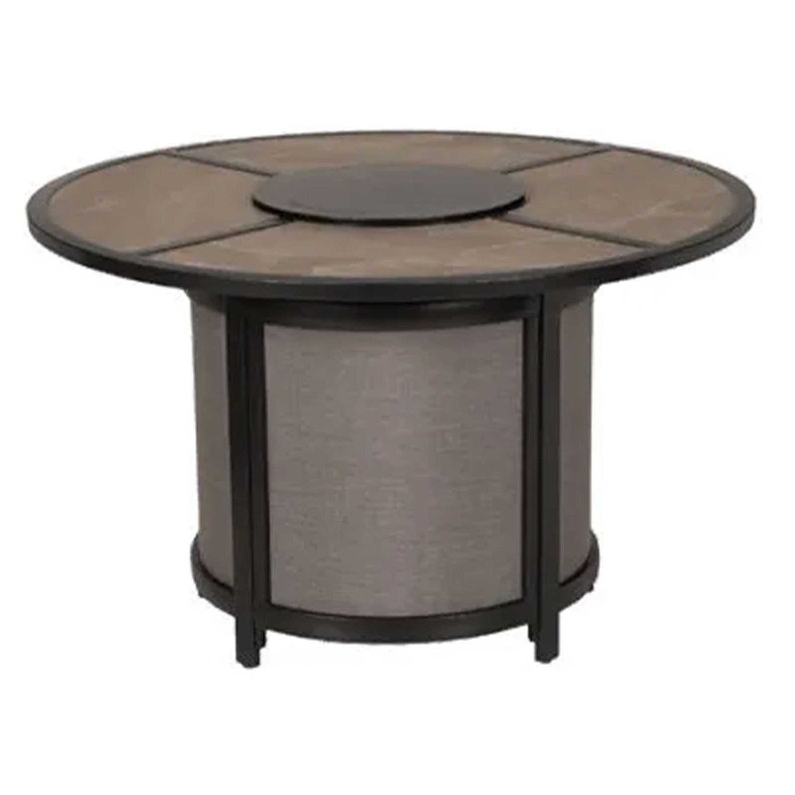 Four Seasons Courtyard Edison Park 54 Inch LP Gas Fire Pit Table, Gray Finish - VMInnovations