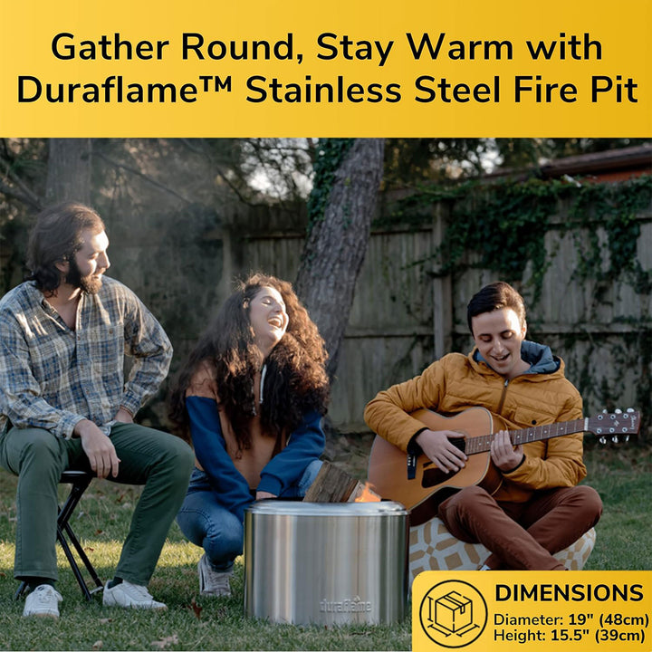 19.5" Smokeless Fire Pit w/ Double Walled Technology & Removable Grate (Used) - VMInnovations