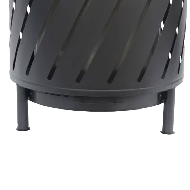 Four Seasons Courtyard 24" Round Steel High Temperature Firepit, Black(Open Box) - VMInnovations