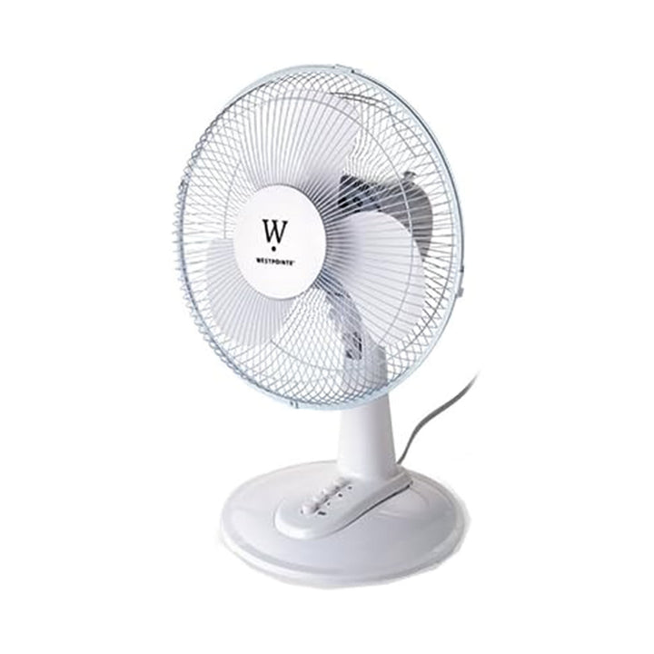 HomePointe Westpointe 12" Table Fan w/3 Speed Settings for Home/Office(Open Box) - VMInnovations