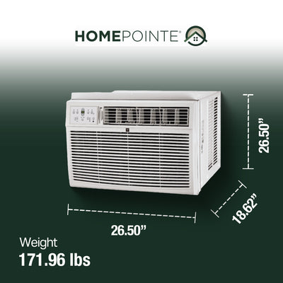 HomePointe 25000 BTU Air Conditioner w/Touch Remote Control & LED Display, White - VMInnovations