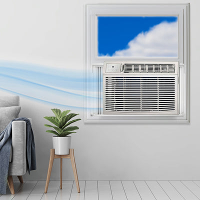 HomePointe 25000 BTU Air Conditioner w/Touch Remote Control & LED Display, White - VMInnovations