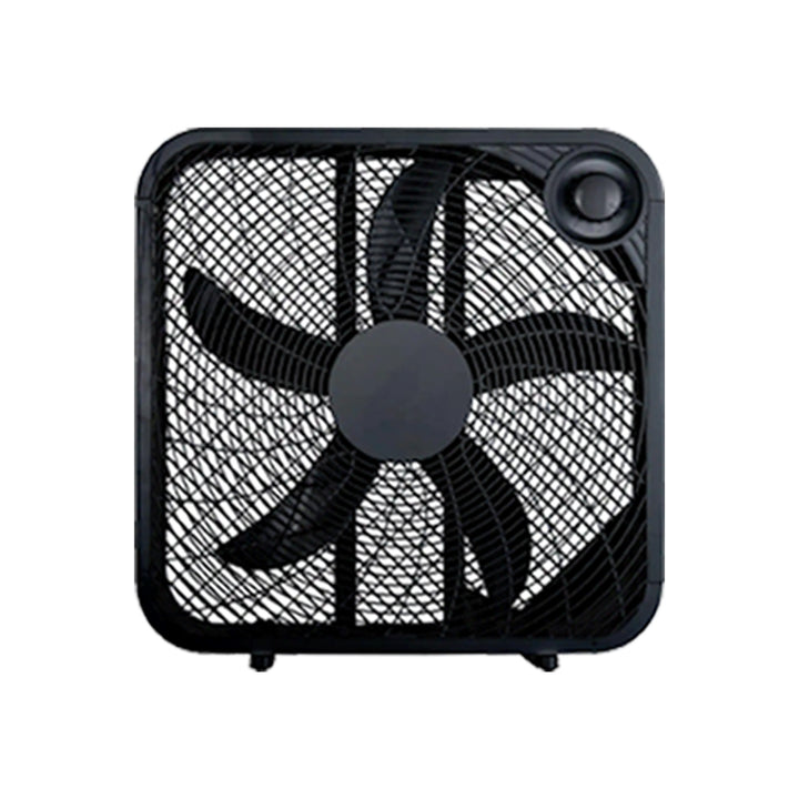 HomePointe 20" Indoor Sleek Plastic Box Fan with 3 Speed Settings, Black (Used) - VMInnovations