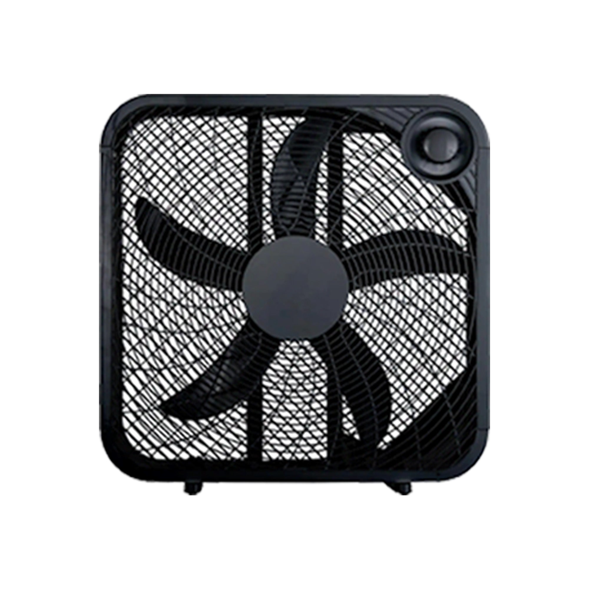 HomePointe 20" Indoor Sleek Plastic Box Fan with 3 Speed Settings, Black (Used) - VMInnovations