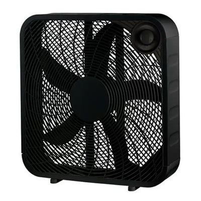 HomePointe 20" Indoor Sleek Plastic Box Fan with 3 Speed Settings, Black (Used) - VMInnovations
