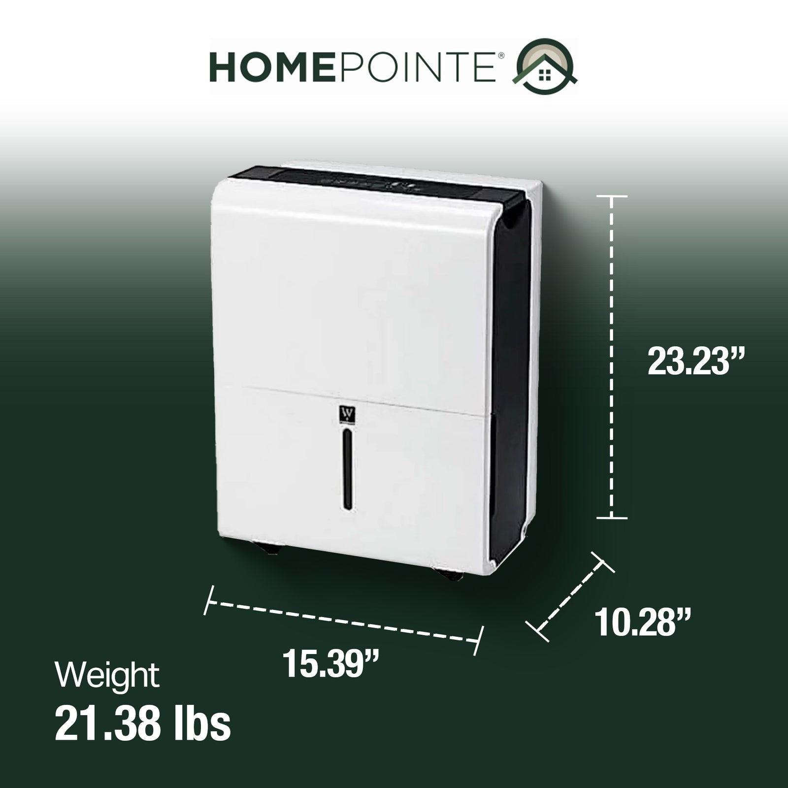 HomePointe 35 Pint 3,000SqFt Home Dehumidifier w/Adjustable Thermostat(Open Box) - VMInnovations