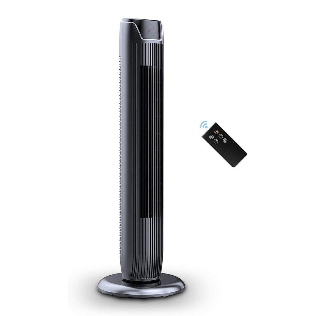 Pelonis Oscillating Modern Tower Fan with Low Noise Level,Glossy Black(Open Box)