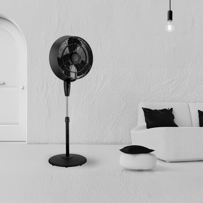 Pelonis 18 Inch 3 Speed Adjustable Oscillating Misting Pedestal Fan with Remote - VMInnovations