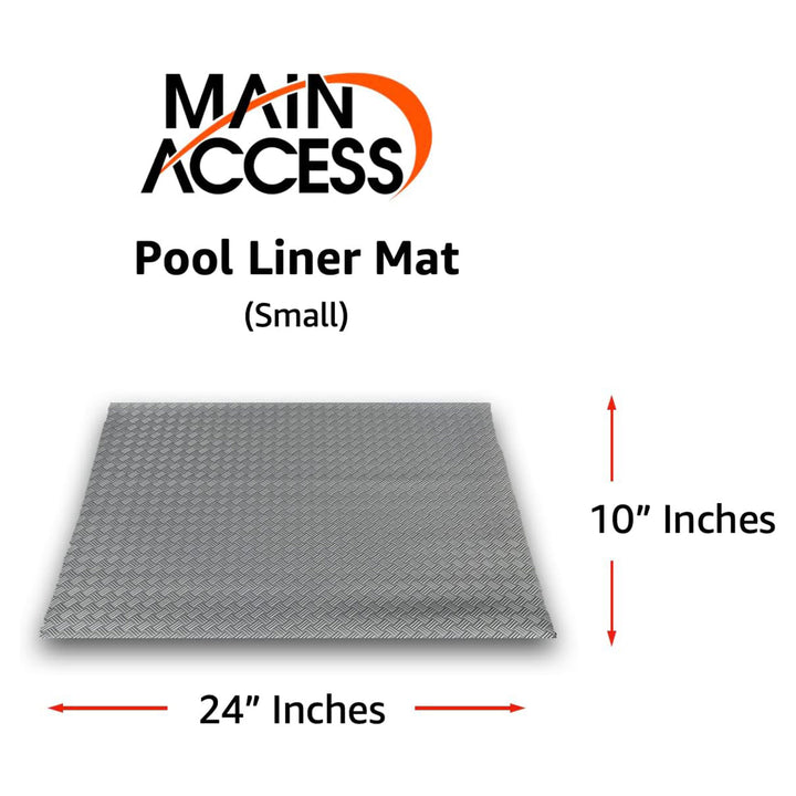 Main Access Large 10 x 24 Inch Pool Step Ladder Guard Mat, Accessory Only, Gray