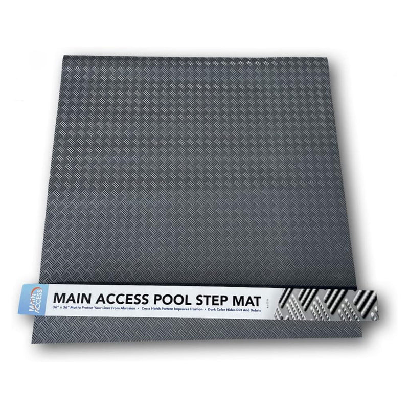 Main Access Large 36"x36" Pool Step Ladder Mat, Accessory Only, Gray (Open Box)