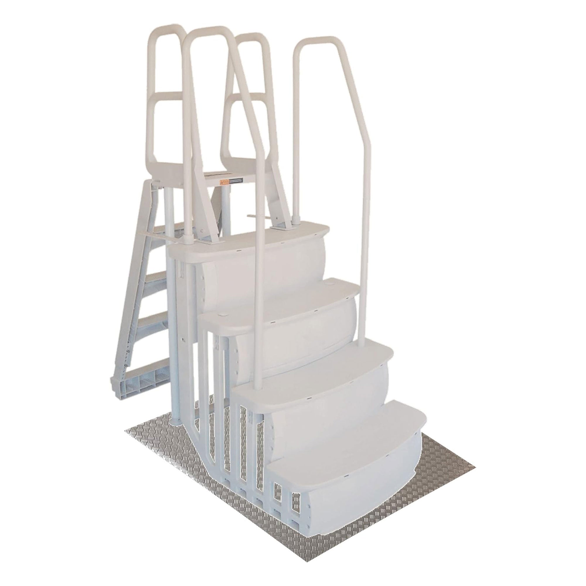 Main Access Large 36"x36" Pool Step Ladder Mat, Accessory Only, Gray (Open Box) - VMInnovations