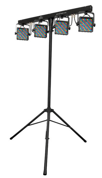 NEW! 2 CHAUVET MINI-4BAR 2.0 Mobile LED DJ Stage Wash Light Systems w/ Carry Bag