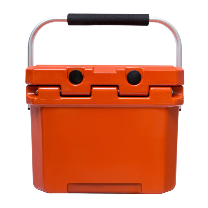 CAMP-ZERO 10L 10.6Qt Lidded Cooler with 2 Molded In Cup Holders, Orange (Used)