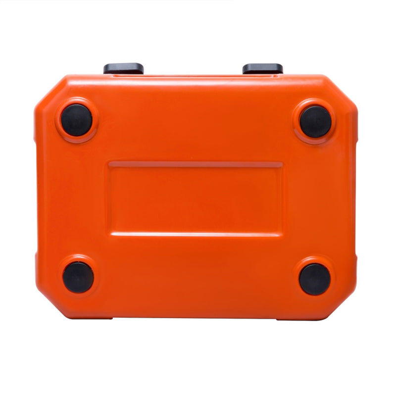 CAMP-ZERO 10 Liter 10.6 Quart Lidded Cooler with 2 Molded In Cup Holders, Orange