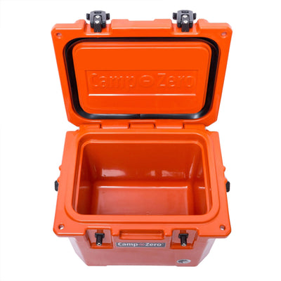 CAMP-ZERO 10 Liter 10.6 Quart Cooler w/2 Molded In Cup Holders, Orange(Open Box)