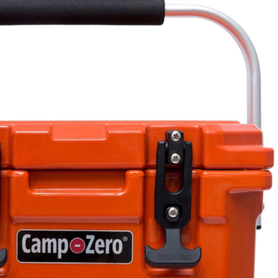 CAMP-ZERO 10 Liter 10.6 Quart Cooler w/2 Molded In Cup Holders, Orange(Open Box)