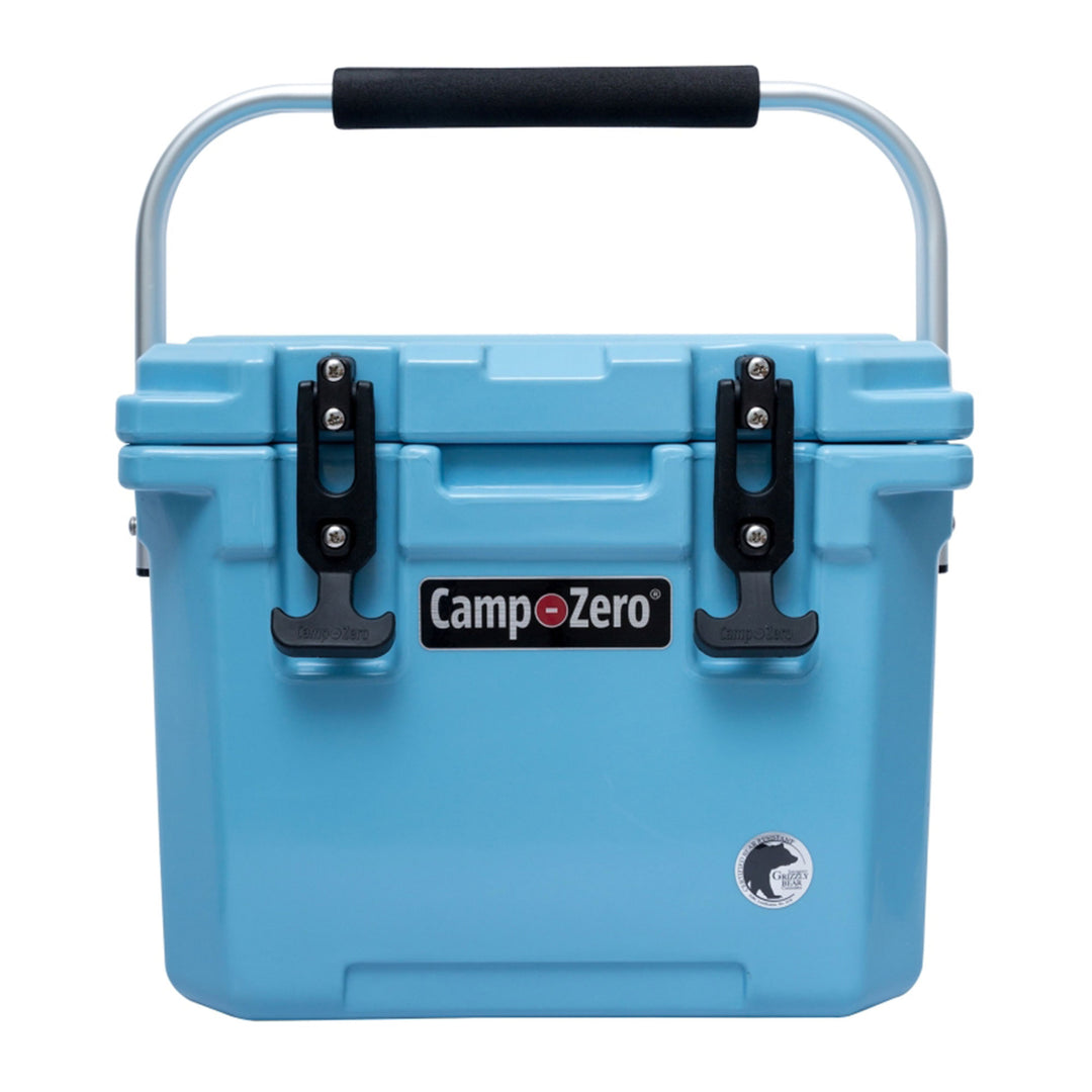 CAMP-ZERO 10L 10.6 Quart Lidded Cooler with 2 Molded In Cup Holders, Sky (Used)