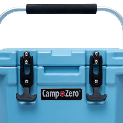 CAMP-ZERO 10 Liter 10.6 Quart Cooler with 2 Molded In Cup Holders, Sky(Open Box)