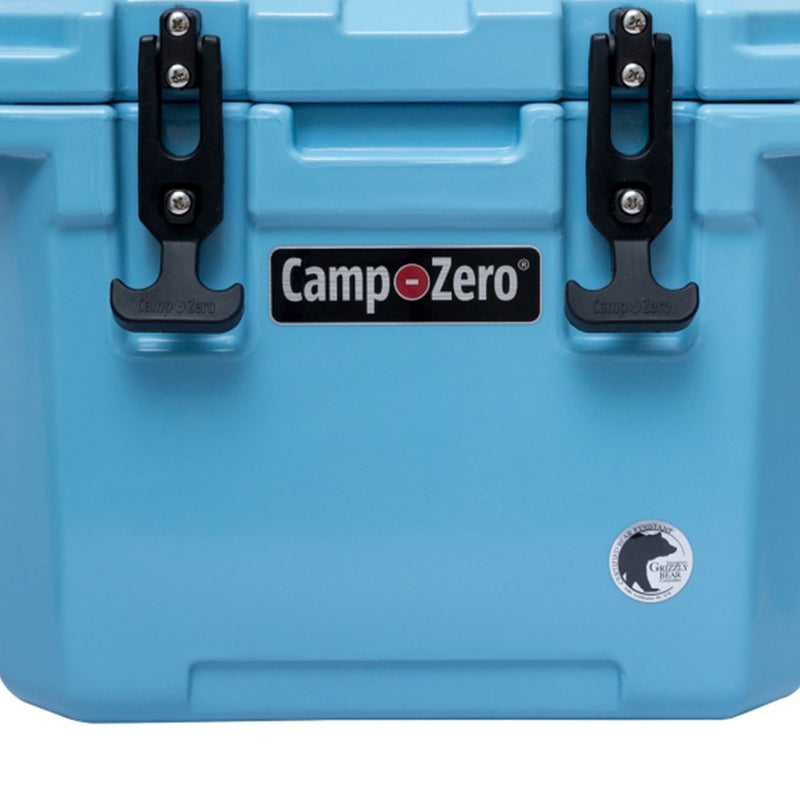 CAMP-ZERO 10 Liter 10.6 Quart Cooler with 2 Molded In Cup Holders, Sky(Open Box)
