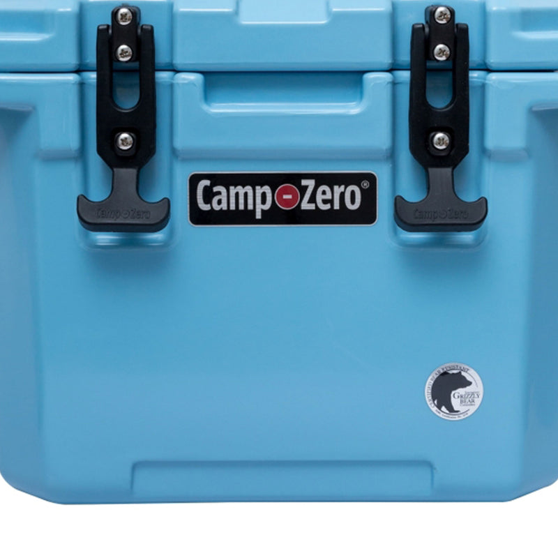 CAMP-ZERO 10L 10.6 Quart Lidded Cooler with 2 Molded In Cup Holders, Sky (Used)