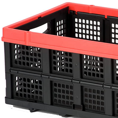 Magna Cart Tote 22" x 16" x 11" Collapsible Plastic Storage Crate, Black, 3 Pack