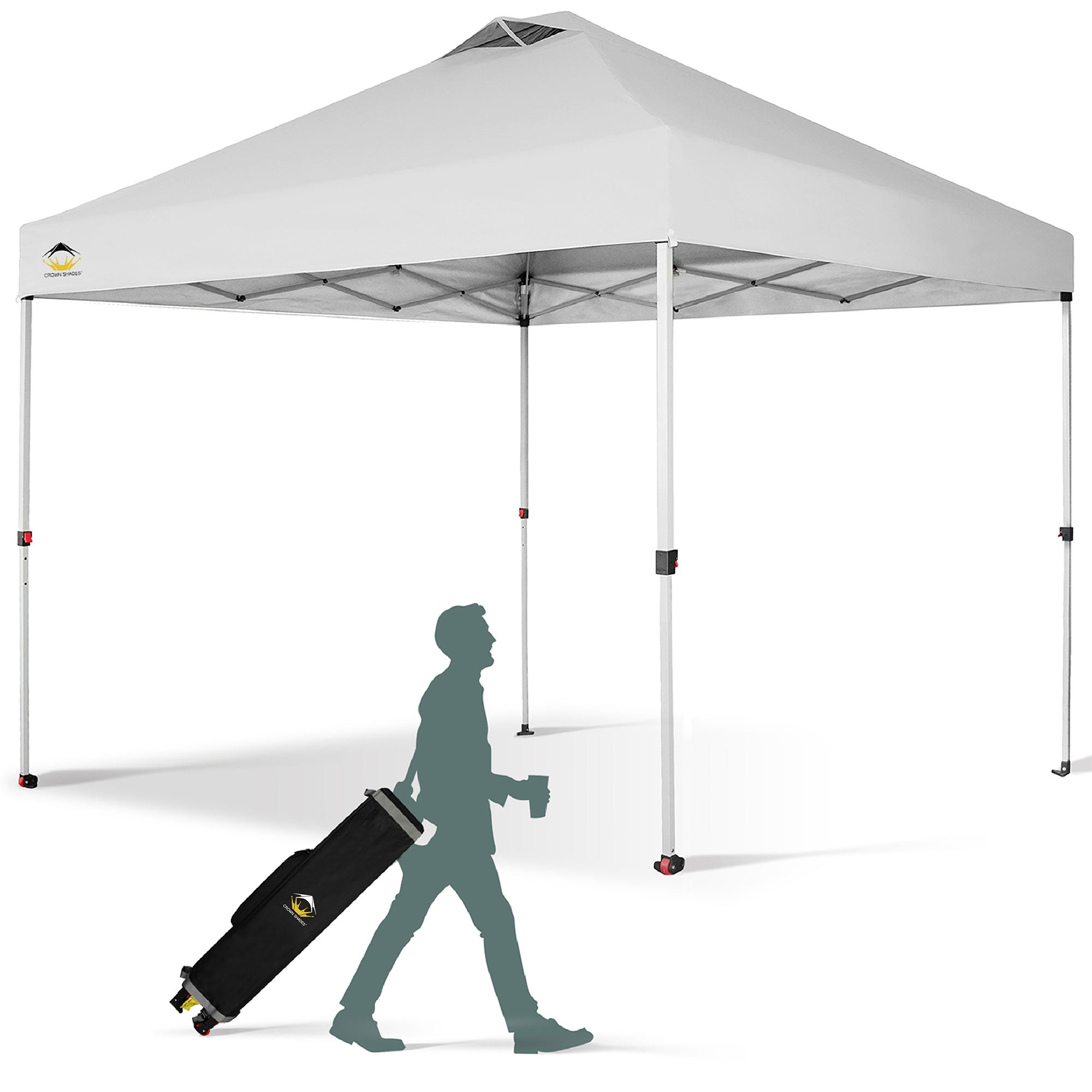 CS-RM100H-WH-2P CROWN SHADES 10'x10' Recreational Canopy, White (Open Box)