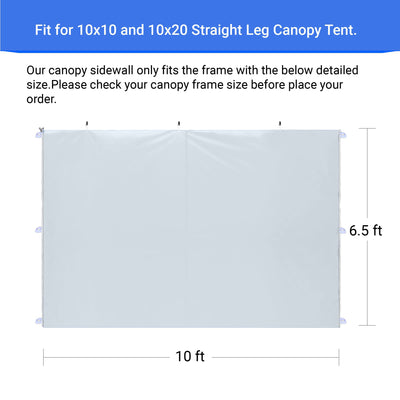 Crown Shades SunWall for 10x10 Canopy, Sidewall Only, Beige, 1 Pack (Open Box) - VMInnovations