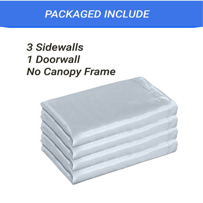 Crown Shades SunWall for 10x10 Canopy, Sidewall Only, Beige, 1 Pack (Open Box) - VMInnovations