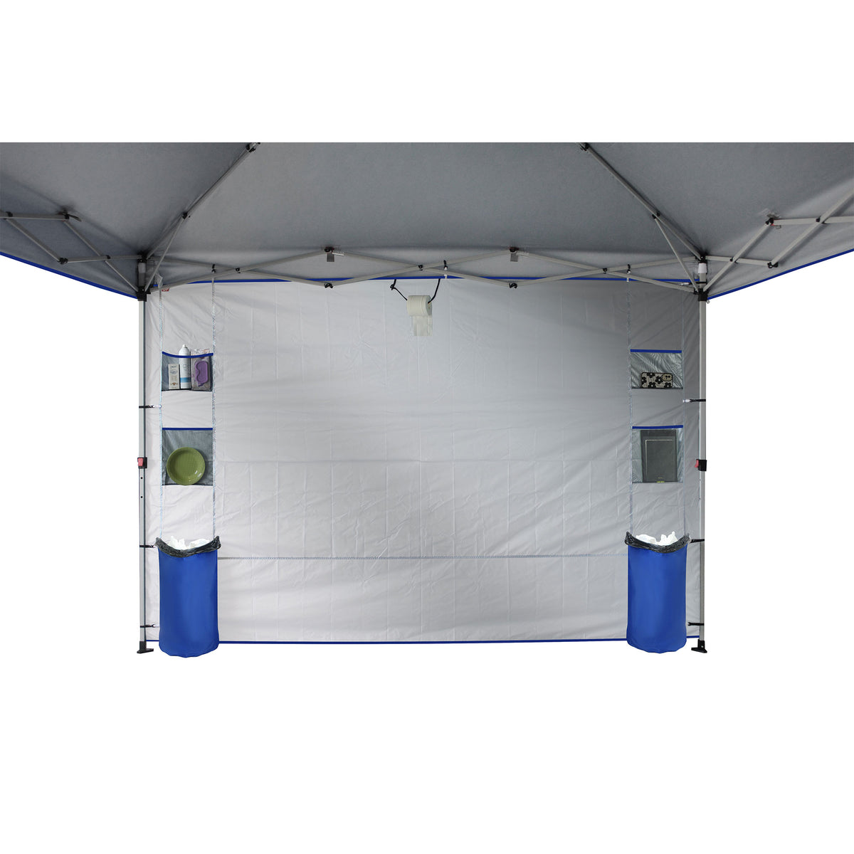 CROWN SHADES 10x10 Ft Pop Up Canopy Tent w/Organizer Pocket Sidewall, Navy Blue