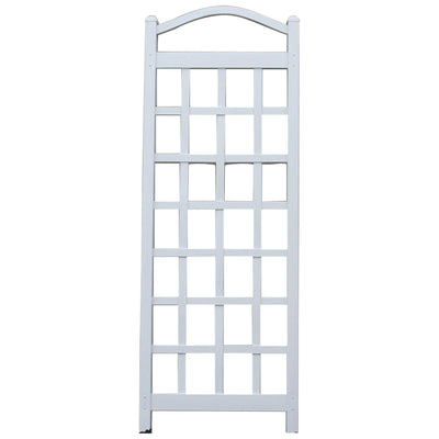 Dura-Trel Cambridge 28 x 75 Inch PVC Vinyl Outdoor Garden Patio Trellis, White