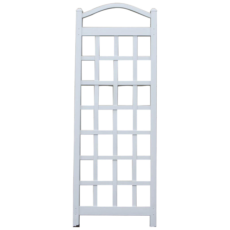 Dura-Trel Cambridge 28"x75" PVC Vinyl Outdoor Garden Patio Trellis, White (Used)