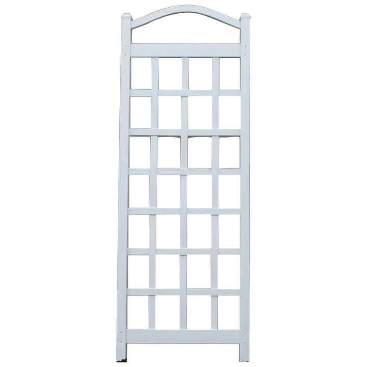 Dura-Trel Cambridge 28"x75" PVC Vinyl Outdoor Garden Trellis, White (For Parts)