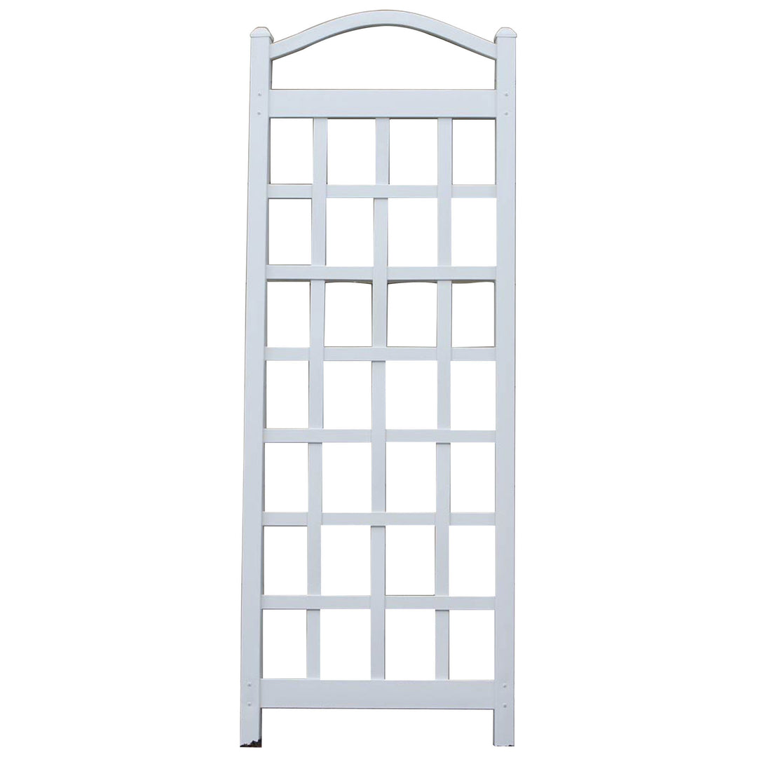 Dura-Trel Cambridge 28 x 75 Inch PVC Outdoor Garden Trellis, White (Open Box) - VMInnovations