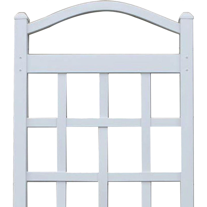 Dura-Trel Cambridge 28"x75" PVC Vinyl Outdoor Garden Trellis, White (For Parts)