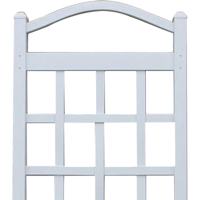 Dura-Trel Cambridge 28 x 75 Inch PVC Vinyl Outdoor Garden Patio Trellis, White