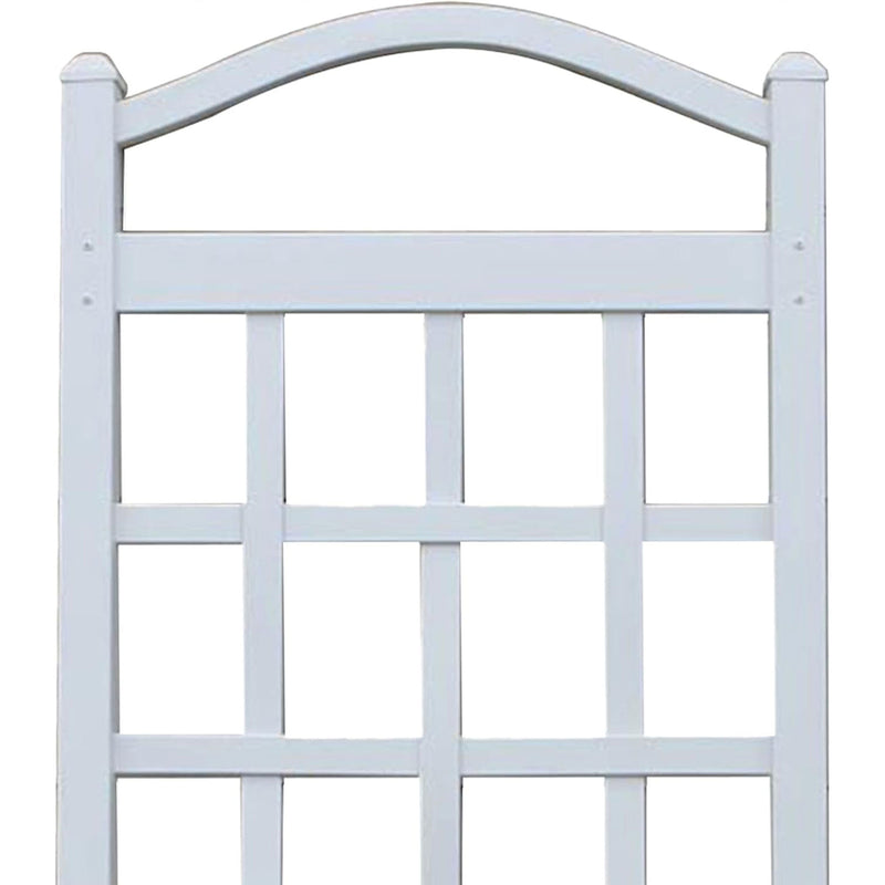 Dura-Trel Cambridge 28 x 75 Inch PVC Vinyl Outdoor Garden Patio Trellis, White