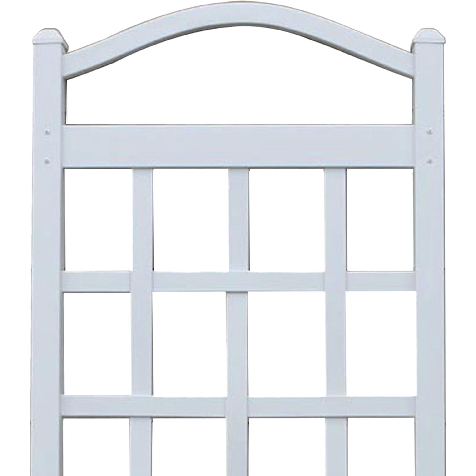 Dura-Trel Cambridge 28 x 75 Inch PVC Outdoor Garden Trellis, White (Open Box)