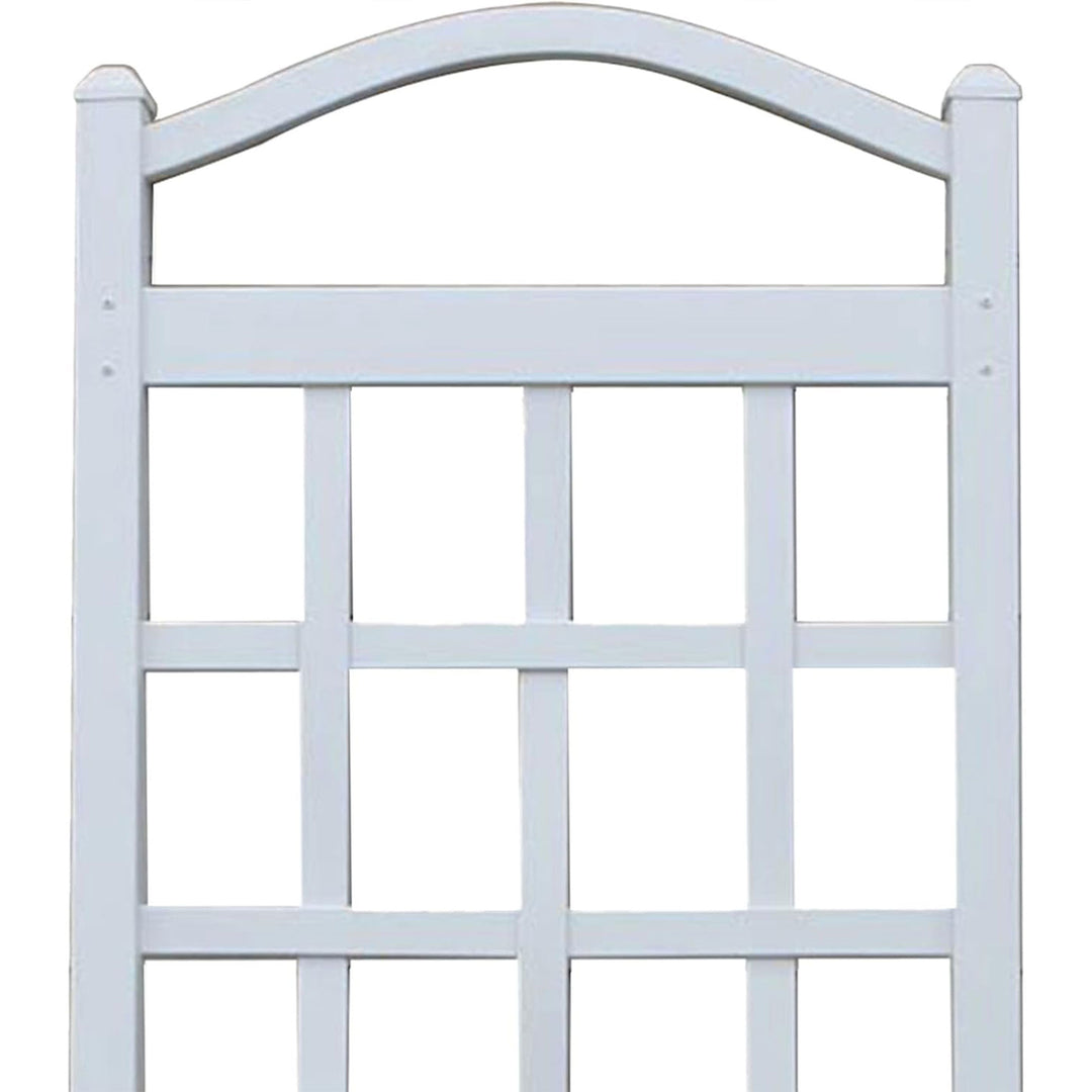 Dura-Trel Cambridge 28 x 75 Inch PVC Outdoor Garden Trellis, White (Open Box) - VMInnovations