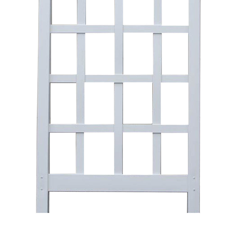 Dura-Trel Cambridge 28 x 75 Inch PVC Outdoor Garden Trellis, White (Open Box) - VMInnovations