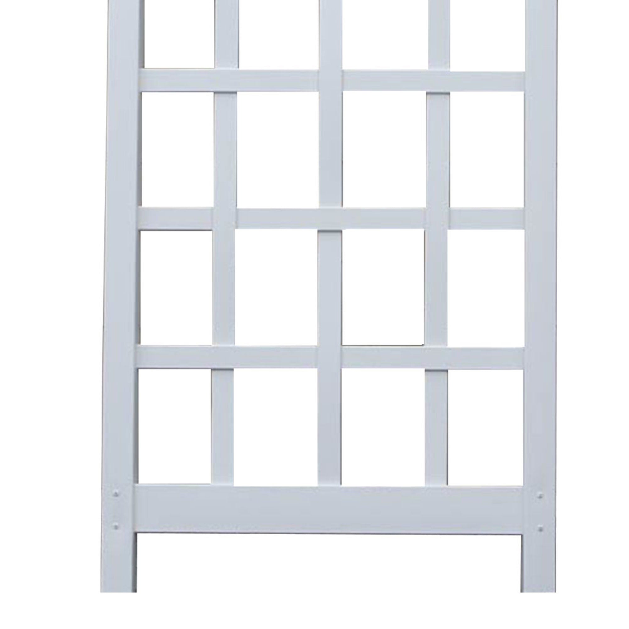 Dura-Trel Cambridge 28"x75" PVC Vinyl Outdoor Garden Trellis, White (For Parts) - VMInnovations